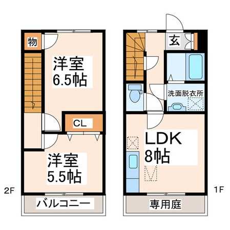 コーポカネトモの物件間取画像